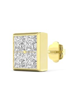 ORIONZ - 4 Square Matrix Stud Earring for Men - Yellow