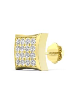 ORIONZ - Radiant Kite Shaped Stud Earring for Men - Yellow