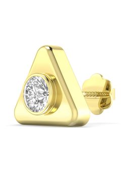 ORIONZ - Triad Bezel Men's Stud Earring - Yellow