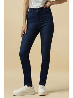 Allen Solly - Women Navy Super Slim Fit Light Wash Jeans
