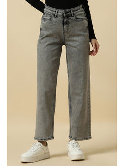 Allen Solly - Women Grey Regular Fit Dark Wash Jeans