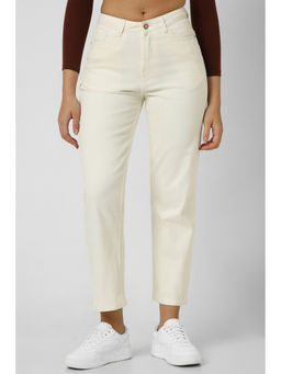 Van Heusen - Women Cream Dark Wash Regular Fit Jeans