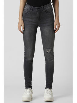 Van Heusen - Women Grey Mid Wash Super Slim Fit Jeans