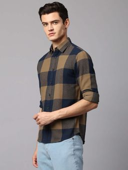 Dennis Lingo - Men Regular Fit Buffalo Cotton Checked Casual Shirt