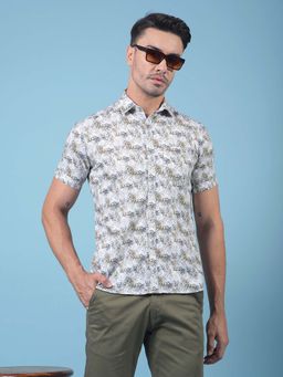 CRIMSOUNE CLUB - Men Multicolor Printed Linen Shirt
