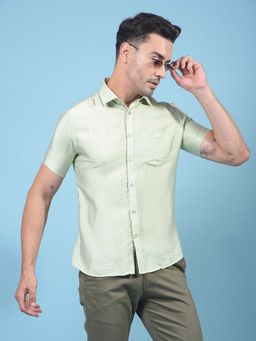 CRIMSOUNE CLUB - Men Solid Green Shirt