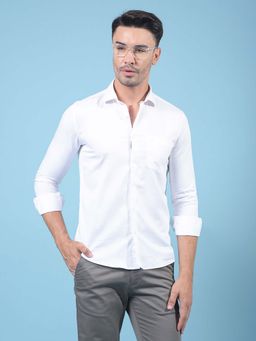 CRIMSOUNE CLUB - Men Solid White Shirt