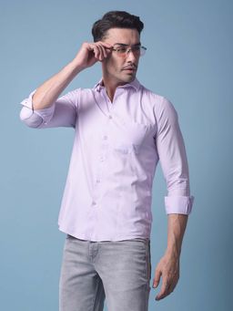 CRIMSOUNE CLUB - Men Solid Purple Shirt