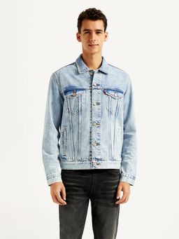 Levi's - Mens Solid Light-Blue Denim Jacket