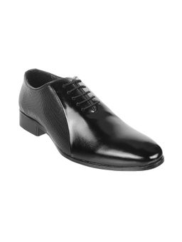 Mochi - Mens Black Lace-Ups ShoesMochi Men Black Leather Lace Ups