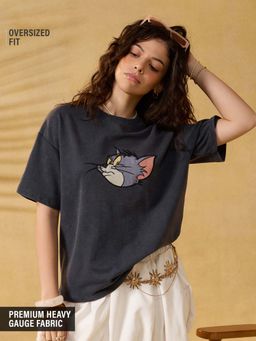 The Souled Store - Official Tom and Jerry: It's Tom Women Oversized T-Shirt