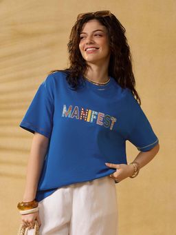 The Souled Store - Oversized T-Shirt: Manifest Women Oversized T-Shirts
