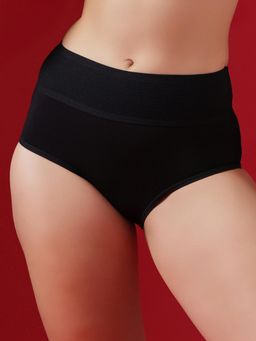 Clovia - Womens Black High Waist Hipster Tummy Tucker Panty