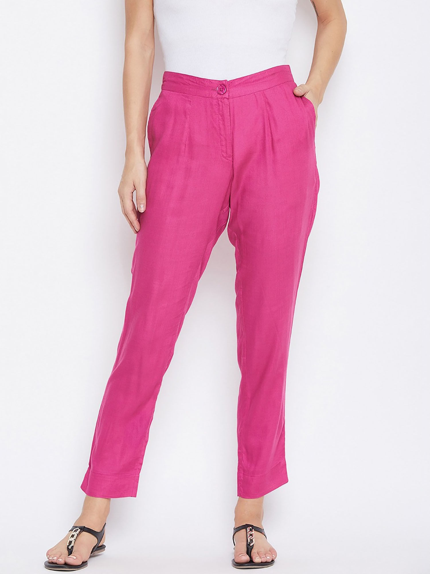 suti Comfortable Rayon Trouser Pant for Your Casual Days-Pink-picture-26