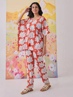 Phutari - Women Off White Printed Cotton Co-Ord Set
