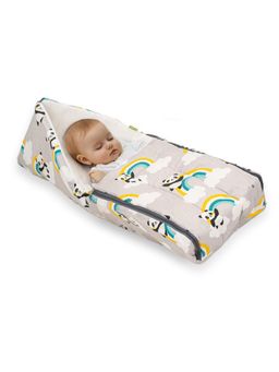 BAYBEE - Grey Baby Bed Cotton Sleeping Bag & Carry Nest For Babies