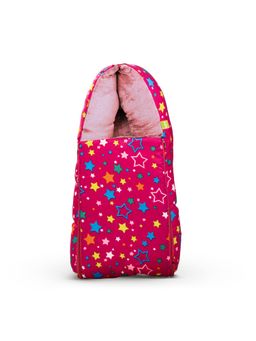 BAYBEE - Pink 3 In 1 Velvet Cotton Baby Bed Cum Sleeping Bag