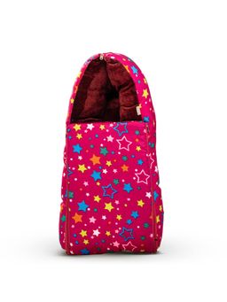 BAYBEE - Red 3 In 1 Velvet Cotton Baby Bed Cum Sleeping Bag