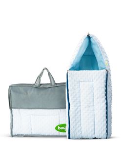 BAYBEE - Blue Premium 3 In 1 Baby Sleeping Bag Cum Carry Bed For New Born