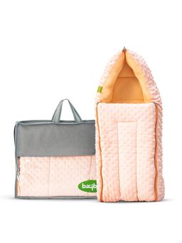 BAYBEE - Orange Premium 3 In 1 Baby Sleeping Bag Cum Carry Bed For New Born