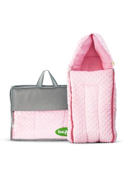 BAYBEE - Pink Premium 3 In 1 Baby Sleeping Bag Cum Carry Bed For New Born