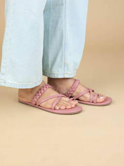 Postcard - Milan Slip On Flats In Pink