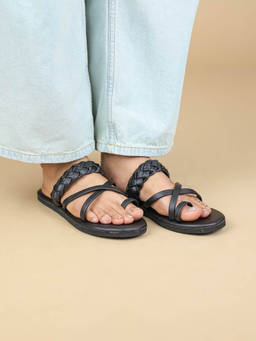 Postcard - Milan Slip On Flats In Black