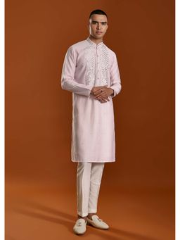 KALKI FASHION - Pink Embellished Viscose Kurta Set
