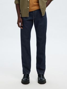 Selected - Men Dark Blue Organic Cotton Slim Fit Jeans