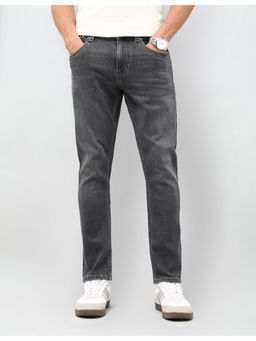 U.S. Polo Assn. Denim Co. - Men Grey Solid Henry Tapered Fit Jeans