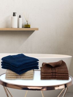 KOPA - Quick Dry 100% Cotton Soft Terry Towel -12Pc Face Towel D'Ross Solid-Multi