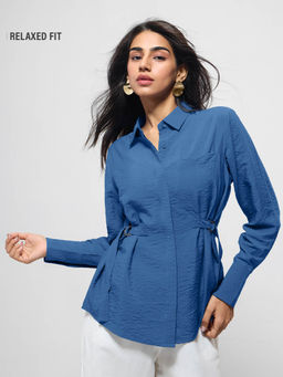 The Souled Store - Buckle Cobalt Women Shirt