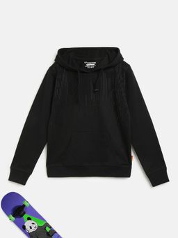 Lil Tomatoes - Girls Fleece Solid Sweatshirt Black