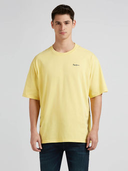 Pepe Jeans - Yellow Back Print Half Sleeve Oversized T-Shirt