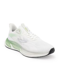 Red Tape - Men Textured White and Green Athleisure Walking Shoes