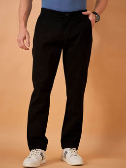 Club York - Men Black Solid Trouser