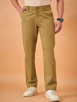 Club York - Men Beige Solid Trouser