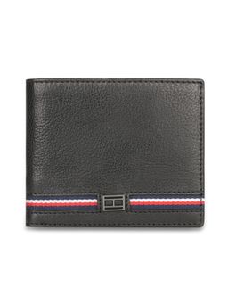 Tommy Hilfiger - Darven Men Leather Slimfold Wallet - Black - 8 Card Slots