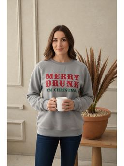 ASHTAG - Merry Drunk Unisex Grey Sweatshirt