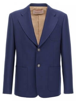 Valentino - Blue Single-Breasted Blazer (40)