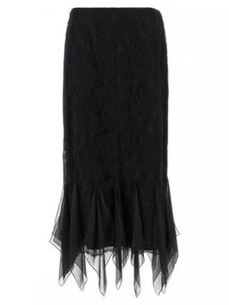 Valentino - Black Lace Skirt