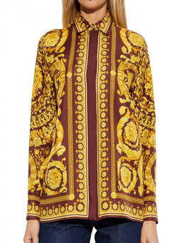Versace - Burgundy Printed Shirt