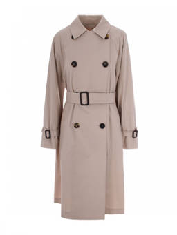 Max Mara The Cube - Natural Shirt Collar Trench Coat (S)
