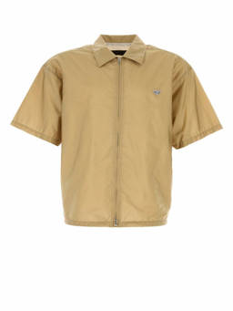 PRADA - Camel Brown Zipper Shirt (XL)