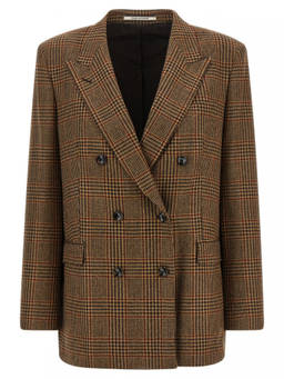Tagliatore - Brown Peaked Lapel Blazer