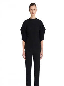 Issey Miyake - Black Mock Collar Top (M)