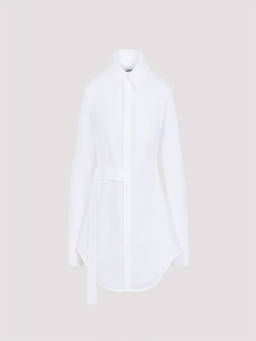 Jean Paul Gaultier - White Strap Detail Cotton Shirt (XXXS)