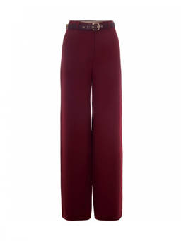 Max Mara Studio - Red Relaxed Flat Front Pant