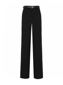 Max Mara Studio - Black Relaxed Flat Front Pant