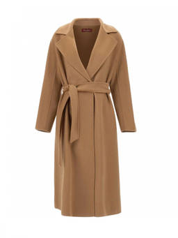 Max Mara Studio - Brown Notched Lapel Trench Coat